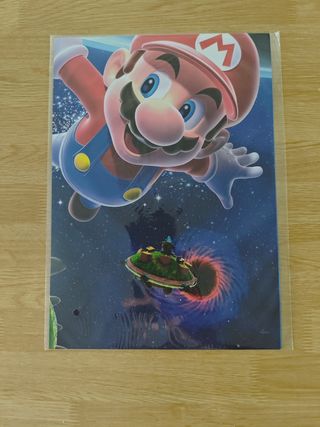 Póster Super Mario Galaxy 1 y 2 Nintendo