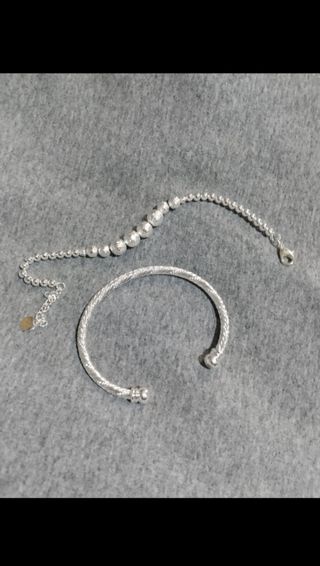 2 Pulseras baño de plata