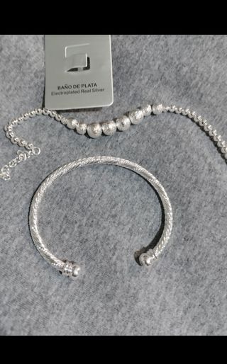 2 Pulseras baño de plata