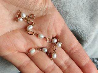 Pulsera juvenil, de Oro 18k y perlas