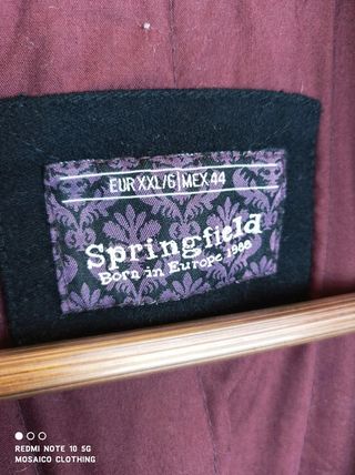 Abrigo Springfield Negro Talla XXL