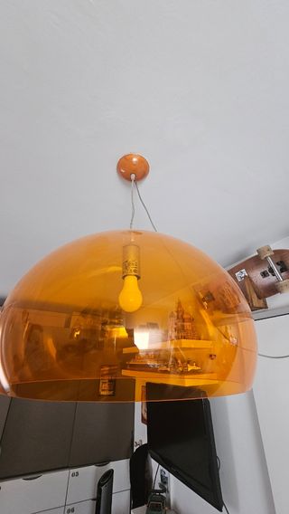 Lampada a sospensione Kartell Fly arancione
