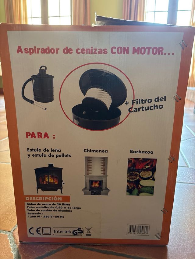 Aspirador de cenizas 1200W con motor