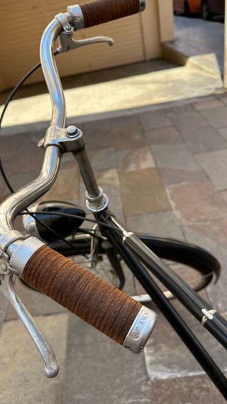 Bicicleta Vintage Negra con Sillín Brooks