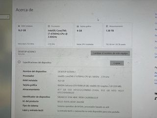 Portátil ASUS i7 16GB RAM