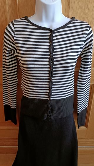 Conjunto punto (chaqueta y top) Opullence a rayas