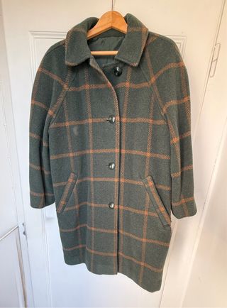 Cappotto sartoriale lana verde arancio