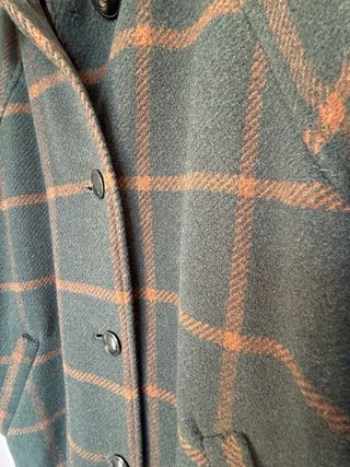 Cappotto sartoriale lana verde arancio