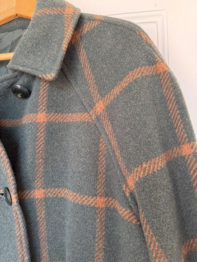 Cappotto sartoriale lana verde arancio