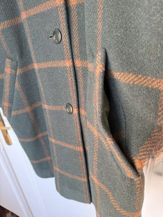 Cappotto sartoriale lana verde arancio