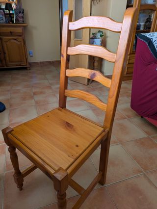 Mesa comedor pino con sillas