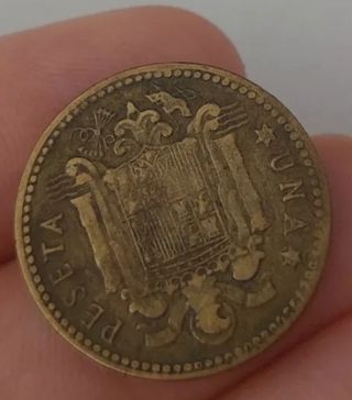 Moneda una peseta Franco 1947