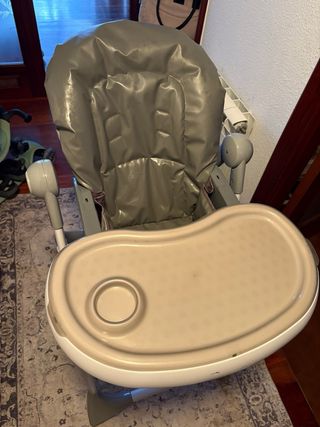 Silla alta bebé plegable gris