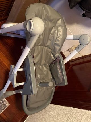 Silla alta bebé plegable gris