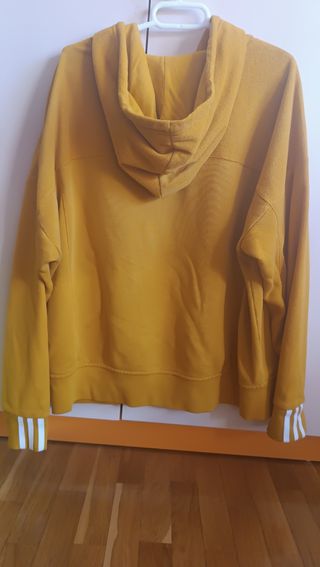 Sudadera Adidas capucha mostaza