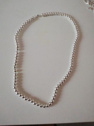 Cadena Plata 925 Bolas 4mm y50cm de largo
