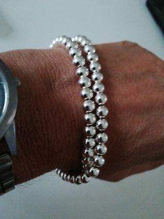 Cadena Plata 925 Bolas 4mm y50cm de largo
