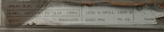 Microondas Balay W-2317.