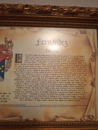 Cuadro Escudo Heráldico Fernández 