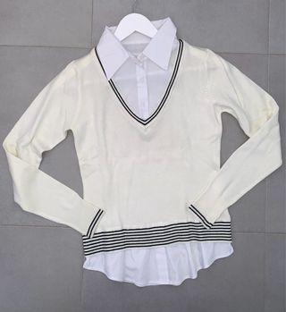 Jersey efecto camisa retro