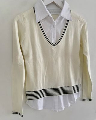 Jersey efecto camisa retro