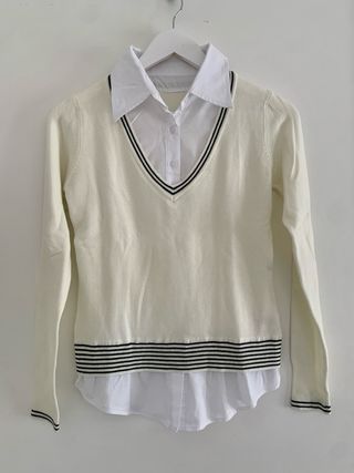 Jersey efecto camisa retro