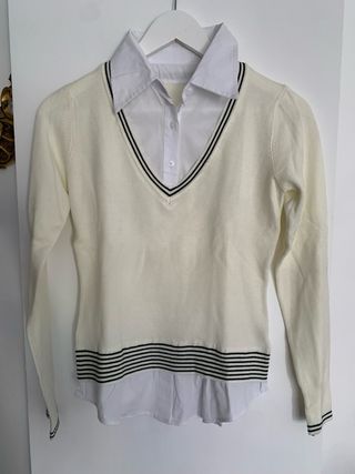Jersey efecto camisa retro