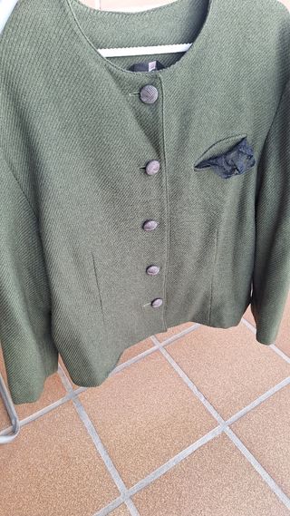 Chaqueta verde botones talla XL