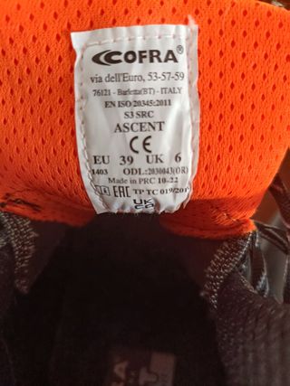 Botas de seguridad Cofra negras