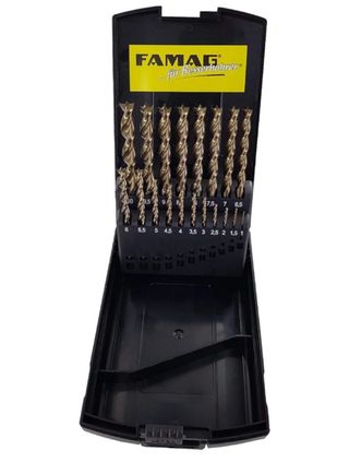 FAMAG HSS-G - Juego 18 brocas helicoidales