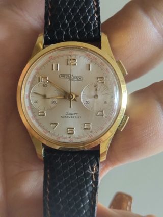 Reloj Nicolet watch Cronógrafo Dorado 33mm