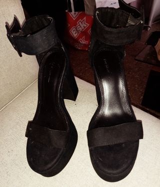 Sandalias de tacón ancho y plataforma