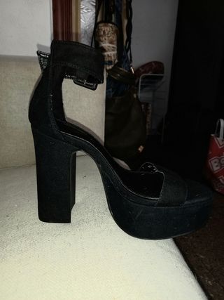 Sandalias de tacón ancho y plataforma