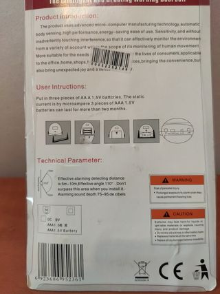 Alarma de movimientos - Sensor de movimientos