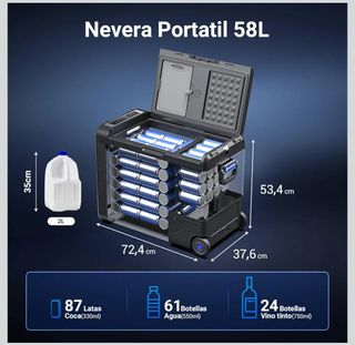 Nevera portátil 58L camping