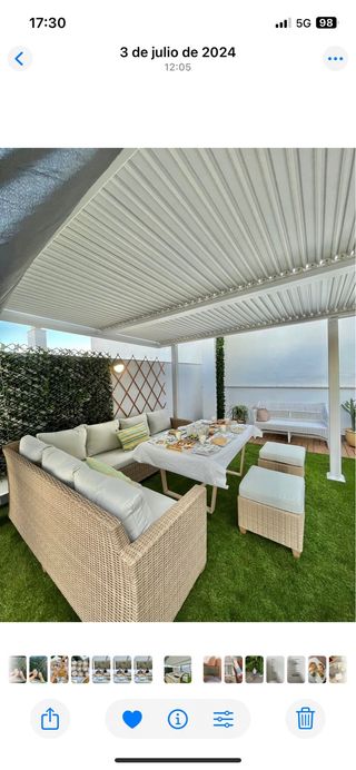 Mueble de jardín beige 