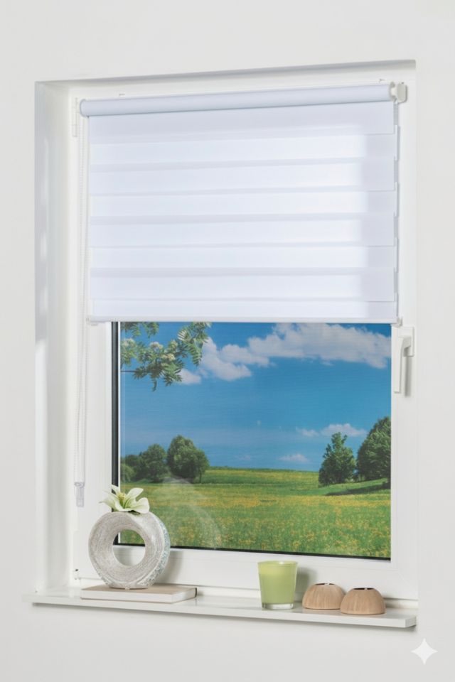 Estor enrollable DUO 55x150cm Kemmflix Blanco