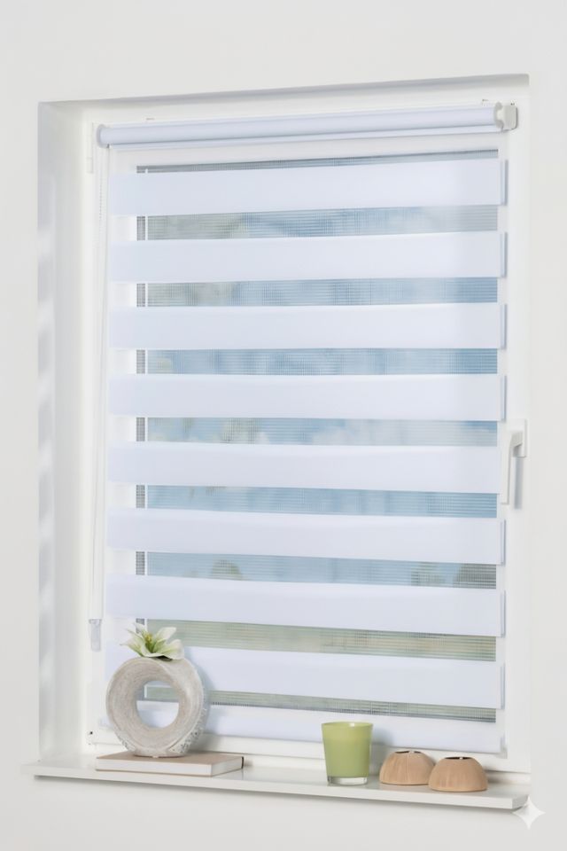 Estor enrollable DUO 55x150cm Kemmflix Blanco