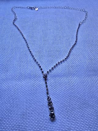 Collar y pendientes plata con brillantes