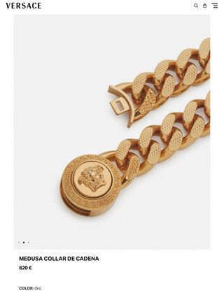 Collar Versace Medusa Dorado
