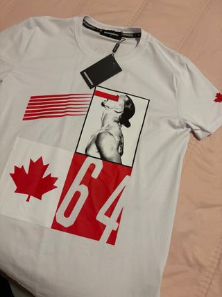Camiseta Dsquared2 Blanca con Estampado