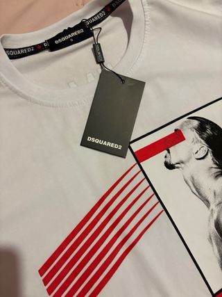 Camiseta Dsquared2 Blanca con Estampado