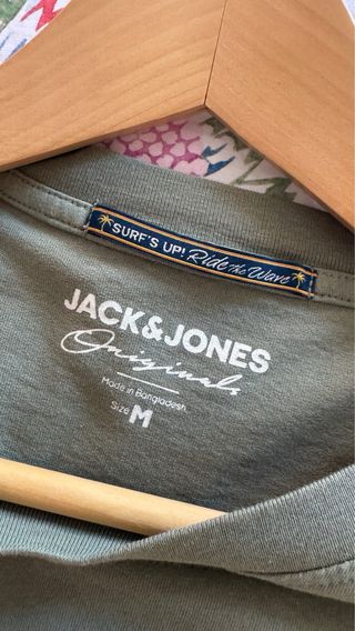 Camiseta Jack & Jones verde estampada
