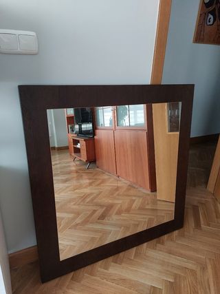 Aparador recibidor madera oscuro