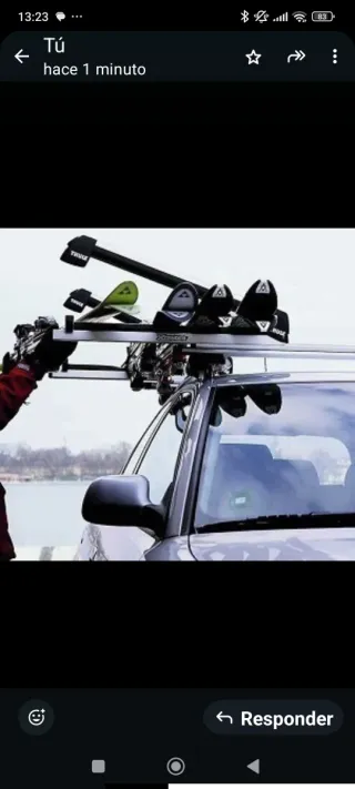 Portaesquís Thule Xtender extensible .barras volvo