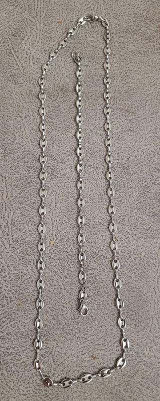 Cadena de  Plata estilo Grano de Café 50cm largo
