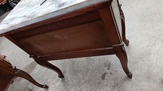 Mesitas noche madera y mármol antiguas