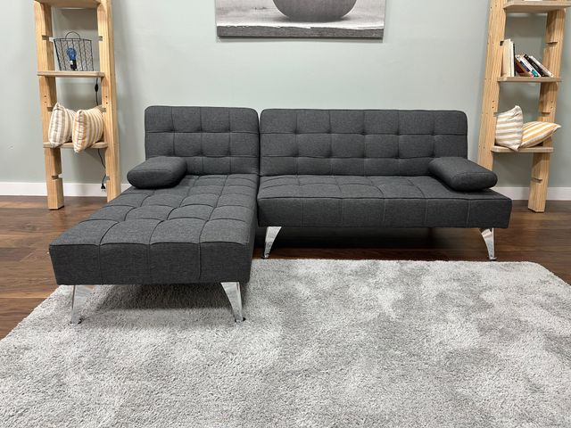 Sofá Cama Clic Clac Negro Piel Sintética