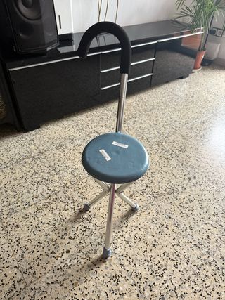 Bastón Taburete Plegable