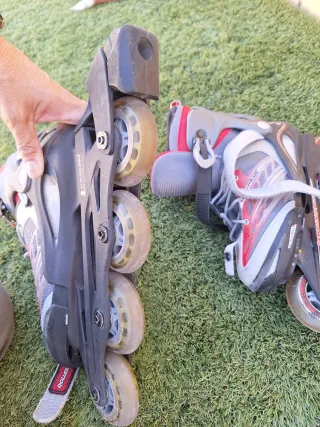 Patines en línea Rollerblade grises y rojos, 